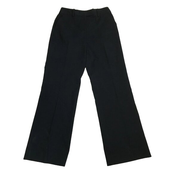 ST JOHN SPORT Dark Blue Textured Thicker Fabric Dress Pant - Picture 1 of 8